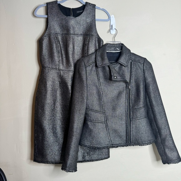 Banana Republic Gunmetal dress & jacket size 4 - Picture 5 of 15